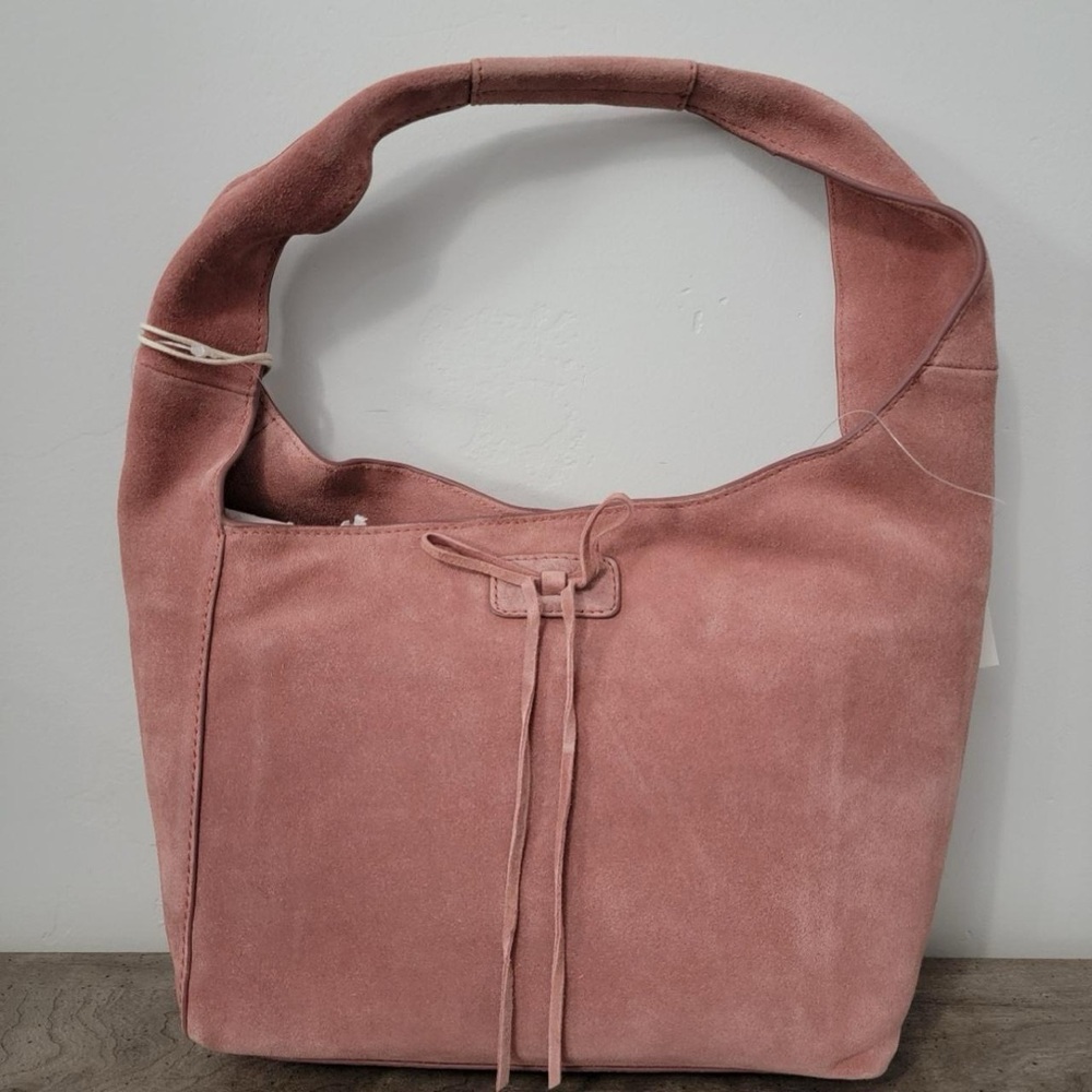 Lucky Brand Pink Suede Hobo Bag